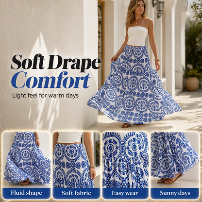 🔥50% OFF NOW🌴Women Flowy Maxi Skirt‑Light‑Weight Summer Holiday Long Skirt for Beach & Daily Wear