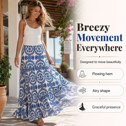 🔥50% OFF NOW🌴Women Flowy Maxi Skirt‑Light‑Weight Summer Holiday Long Skirt for Beach & Daily Wear
