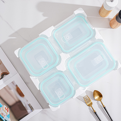 🔥50% OFF NOW♻️Glass Food Storage Containers with Airtight Lids‑Eco‑Friendly Reusable Food Jars for Meal Prep & Fridge Organization