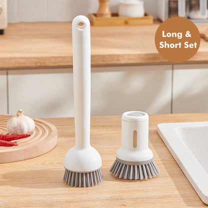 🔥50%‑OFF NOW🍳Rotatable Hanging Pot Brush Set‑Easy‑Clean Kitchen Scrub Brush for Pots Pans & Sinks