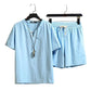 🔥50% OFF NOW🌬️ Men's Breathable Summer Lounge Set‑Soft Short‑Sleeve Top & Shorts Outfit for Daily Relaxation