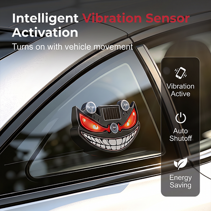 👹 2026 Sale — Over 14,000 Sold! ☀️ Solar Devil Eye LED Car Warning Light – Smart & Auto-Activated 🚗