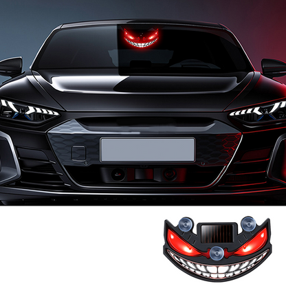 👹 2026 Sale — Over 14,000 Sold! ☀️ Solar Devil Eye LED Car Warning Light – Smart & Auto-Activated 🚗