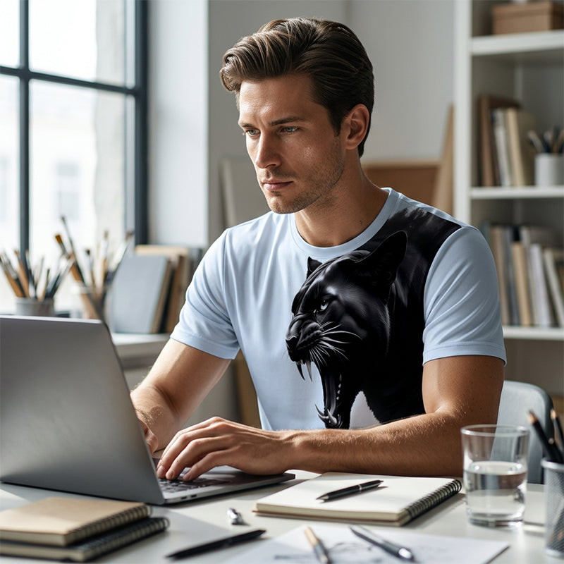 Men's Breathable Graphic Printed T-Shirt