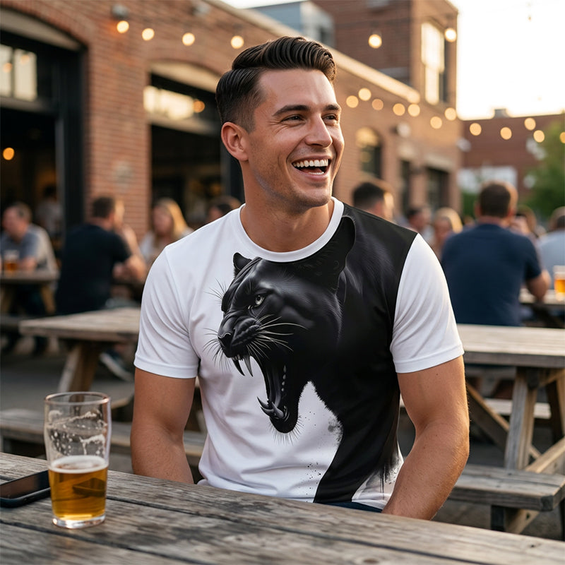 Men's Breathable Graphic Printed T-Shirt