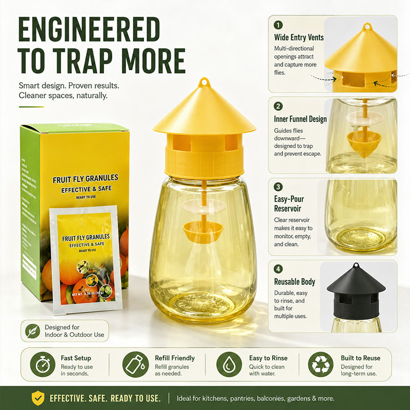 ⏰🔥LIMITED TIME 50% OFF!🔥50K+ SOLD! Indoor and Outdoor Hanging Fly Trap