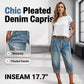 🔥50% OFF NOW👖Women’s Vintage Capri Denim Jeans, Cropped Stretch Denim Capris for Summer Daily Outfit