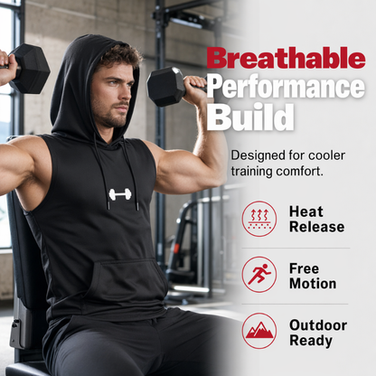 🎉 LIMITED TIME 50% OFF! 💪 Men's Athletic Sleeveless Hoodie Vest – Maximum Mobility & Lightweight Breathable Fabric 🏋️