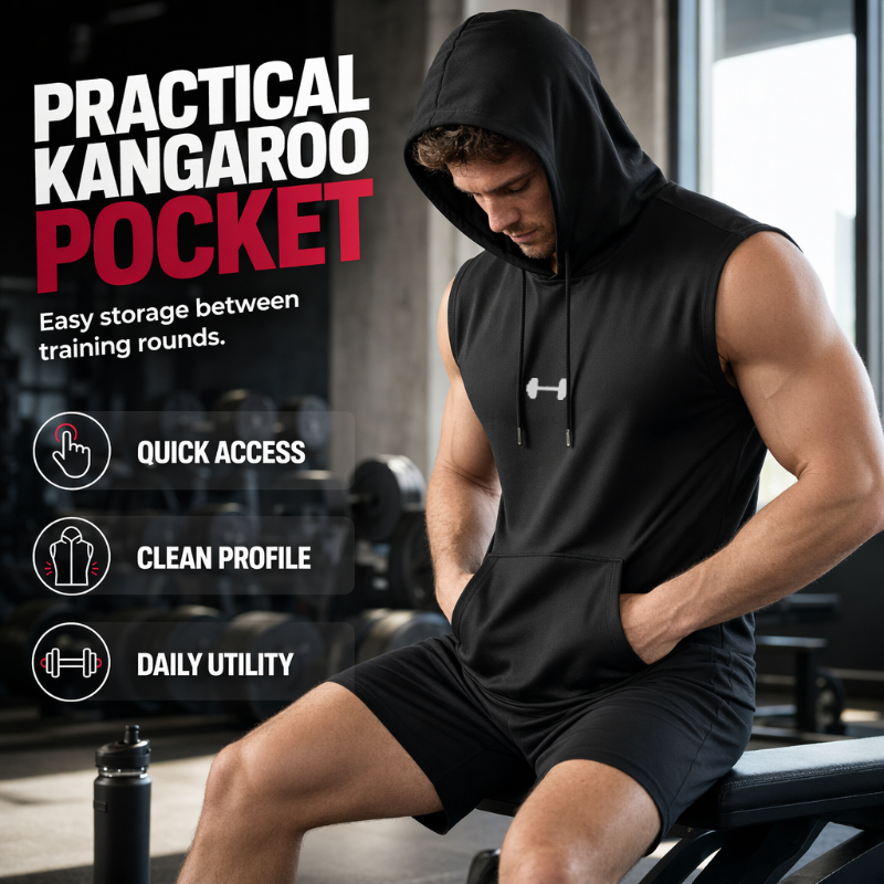 🎉 LIMITED TIME 50% OFF! 💪 Men's Athletic Sleeveless Hoodie Vest – Maximum Mobility & Lightweight Breathable Fabric 🏋️