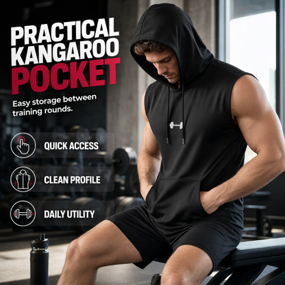 🎉 LIMITED TIME 50% OFF! 💪 Men's Athletic Sleeveless Hoodie Vest – Maximum Mobility & Lightweight Breathable Fabric 🏋️