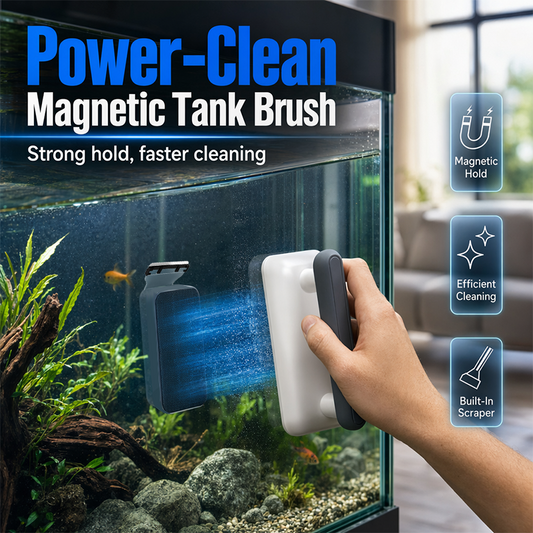 🔥50% OFF NOW🐠Magnetic Aquarium Glass Cleaner Tool, Double-Sided Floating Algae Scraper for Fish Tank