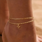 🔥50% OFF NOW✨Dainty Layered Gold Initial Anklets Custom Letter Ankle Bracelets Women Summer Jewelry