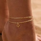 🔥50% OFF NOW✨Dainty Layered Gold Initial Anklets Custom Letter Ankle Bracelets Women Summer Jewelry