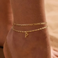 🔥50% OFF NOW✨Dainty Layered Gold Initial Anklets Custom Letter Ankle Bracelets Women Summer Jewelry
