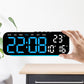 LED Display Digital Alarm Clock with Date Temp Weekday