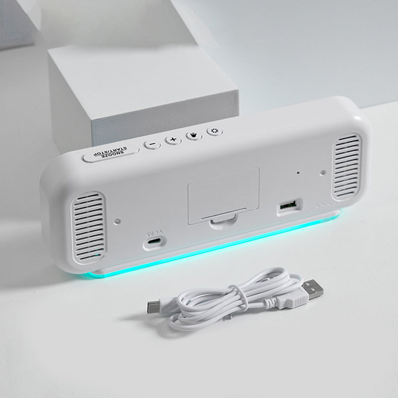 LED Display Digital Alarm Clock with Date Temp Weekday