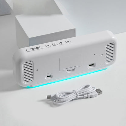 LED Display Digital Alarm Clock with Date Temp Weekday