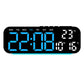 LED Display Digital Alarm Clock with Date Temp Weekday