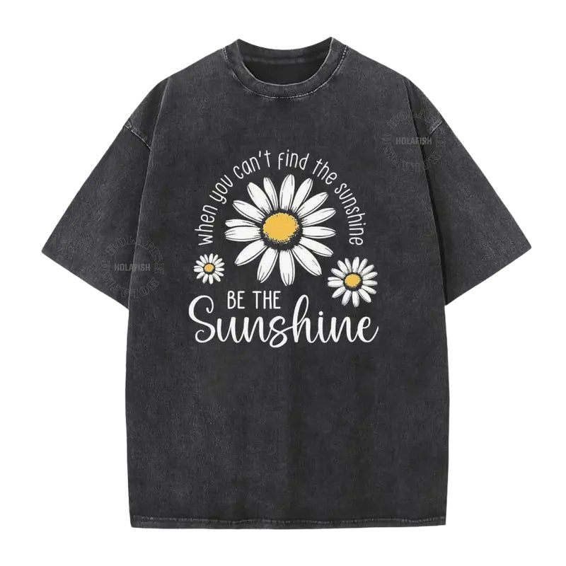 🎁2026 New Arrivals 50% OFF💥Vintage Washed Daisy T-Shirt – Soft Breathable Blend, Relaxed Drop Shoulder Fit and Retro Everyday Style