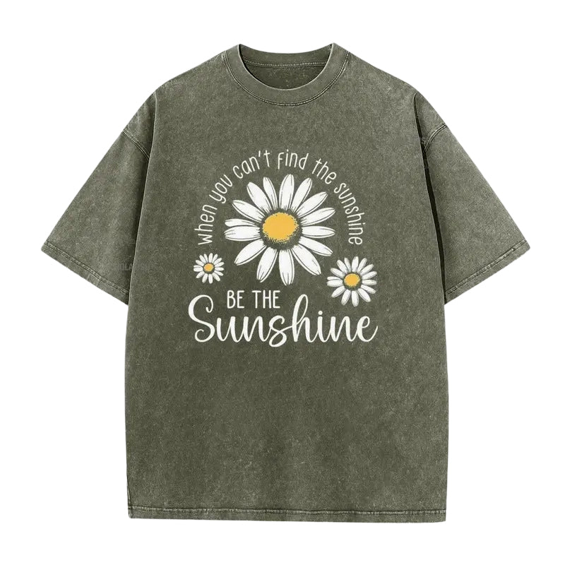 🎁2026 New Arrivals 50% OFF💥Vintage Washed Daisy T-Shirt – Soft Breathable Blend, Relaxed Drop Shoulder Fit and Retro Everyday Style