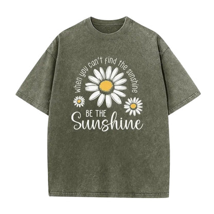 🎁2026 New Arrivals 50% OFF💥Vintage Washed Daisy T-Shirt – Soft Breathable Blend, Relaxed Drop Shoulder Fit and Retro Everyday Style