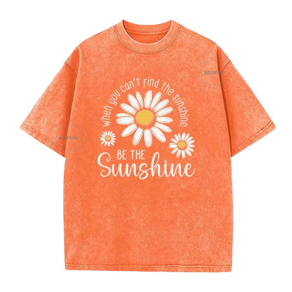🎁2026 New Arrivals 50% OFF💥Vintage Washed Daisy T-Shirt – Soft Breathable Blend, Relaxed Drop Shoulder Fit and Retro Everyday Style