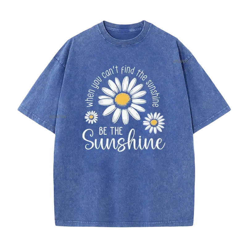 🎁2026 New Arrivals 50% OFF💥Vintage Washed Daisy T-Shirt – Soft Breathable Blend, Relaxed Drop Shoulder Fit and Retro Everyday Style