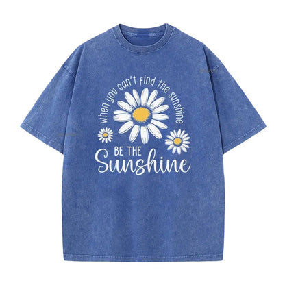 🎁2026 New Arrivals 50% OFF💥Vintage Washed Daisy T-Shirt – Soft Breathable Blend, Relaxed Drop Shoulder Fit and Retro Everyday Style
