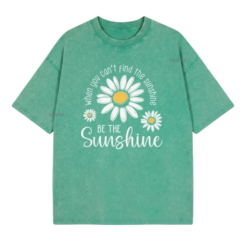 🎁2026 New Arrivals 50% OFF💥Vintage Washed Daisy T-Shirt – Soft Breathable Blend, Relaxed Drop Shoulder Fit and Retro Everyday Style