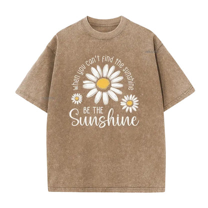 🎁2026 New Arrivals 50% OFF💥Vintage Washed Daisy T-Shirt – Soft Breathable Blend, Relaxed Drop Shoulder Fit and Retro Everyday Style