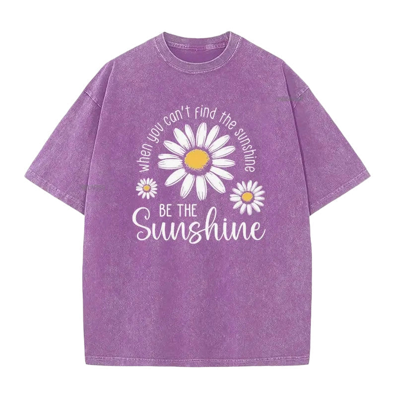 🎁2026 New Arrivals 50% OFF💥Vintage Washed Daisy T-Shirt – Soft Breathable Blend, Relaxed Drop Shoulder Fit and Retro Everyday Style