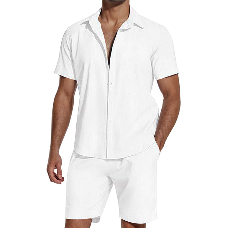 🎉 2026 Sale — Over 51,000 Sold! 👕 Summer Casual Breathable 2-Piece Set for Men – Camp Collar & Shorts ☀️