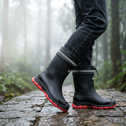 Unisex Mid-Calf Waterproof Rain Boots
