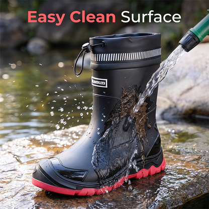 Unisex Mid-Calf Waterproof Rain Boots