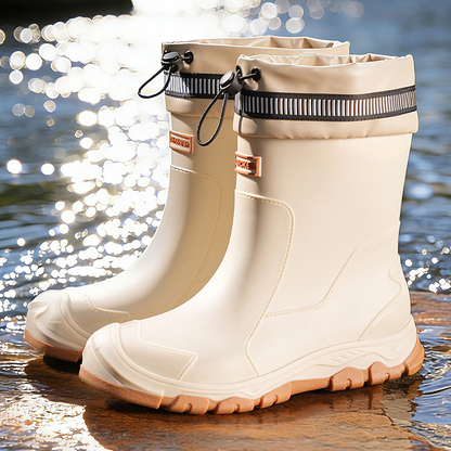 Unisex Mid-Calf Waterproof Rain Boots