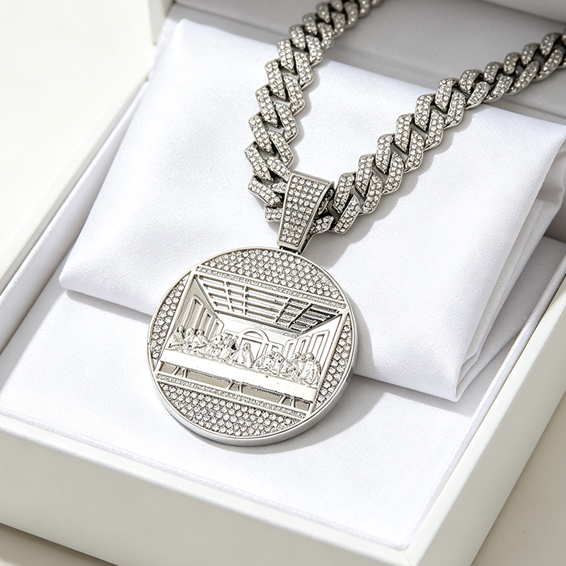 📢📢50% OFF !! ⏰Statement Cuban Pendant Chain Necklace