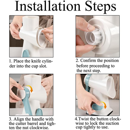 Hand Crank Ice Shaver with Suction Base