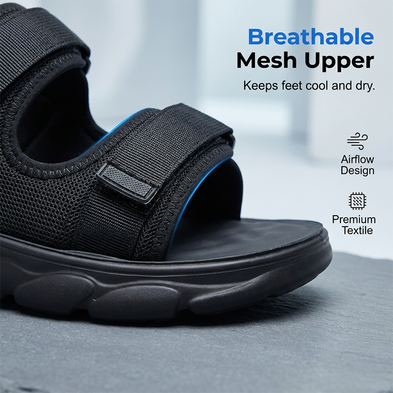 Men's Adjustable Dual-Strap Slide Sandals