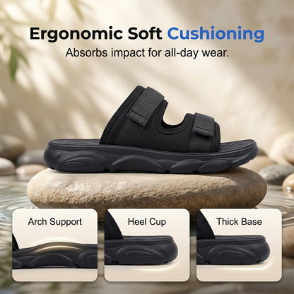 Men's Adjustable Dual-Strap Slide Sandals