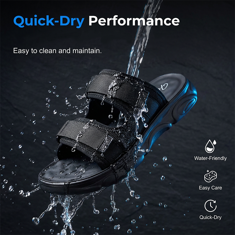 Men's Adjustable Dual-Strap Slide Sandals