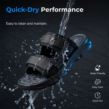 Men's Adjustable Dual-Strap Slide Sandals