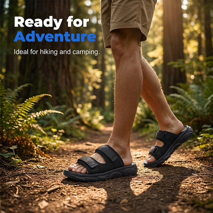 Men's Adjustable Dual-Strap Slide Sandals