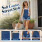 Women's Casual Denim Short Overalls