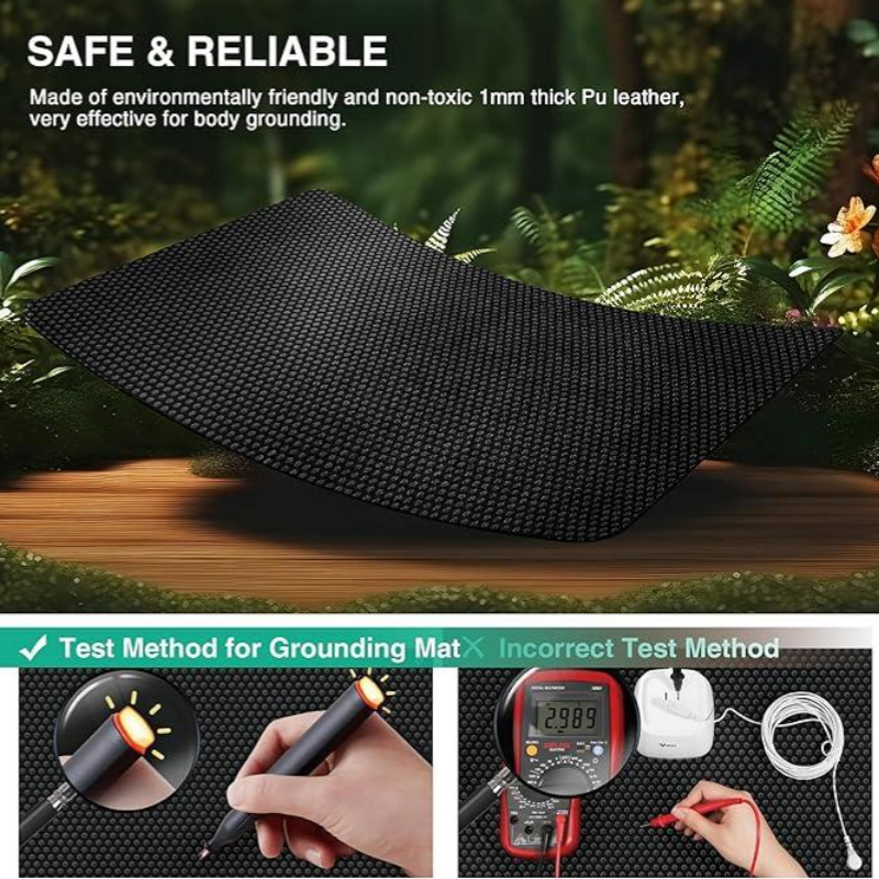 Anti-Slip Grounding Mat for Bed Earthing