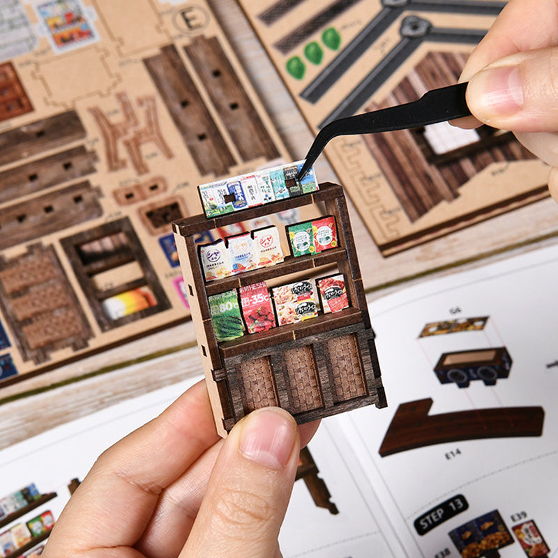 Springtime Store Miniature House with LED Light
