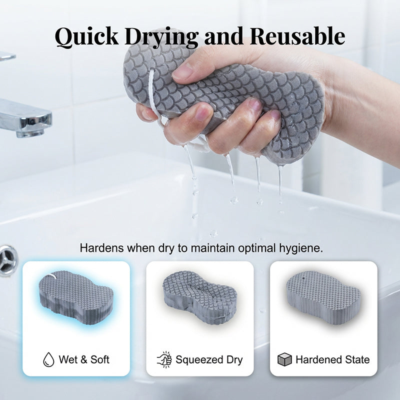Dual-Sided Exfoliating Bath Sponge