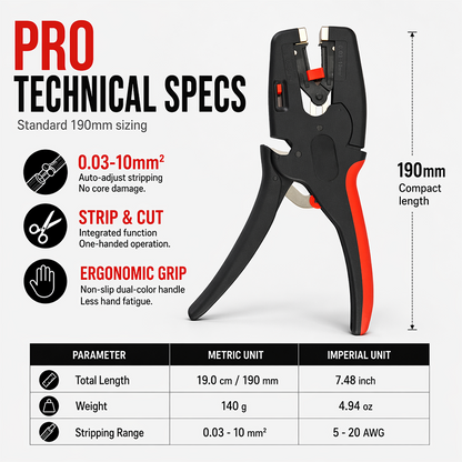 Automatic Wire Stripper 2-in-1 Stripping & Cutting Tool