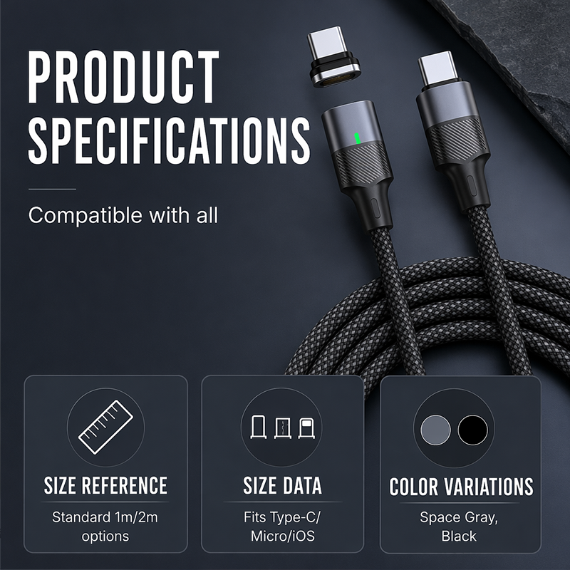⏳Limited-time 50% off⏰Fast Charging Magnetic USB Data Cable