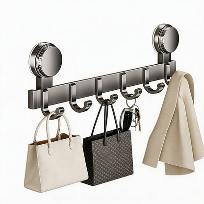 🚪 50% OFF NOW! 📌 Suction Cup Over Door Hook Rack – Tool-Free Install, Strong Hold, No Drilling & Clutter-Free Entryway ✨