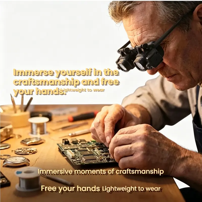 Precision LED Magnifier for Electronics & Crafts